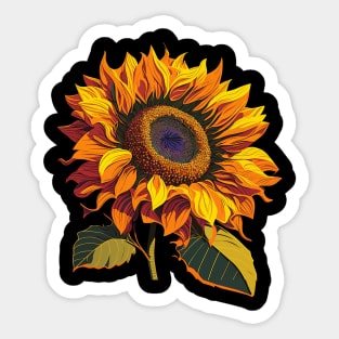 Cute Vacations Floral Summer Holidays Sunflower Sticker